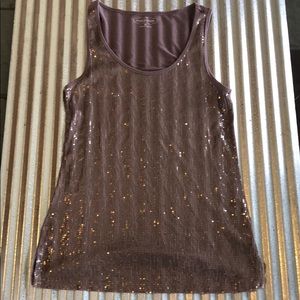 Sequined tank top